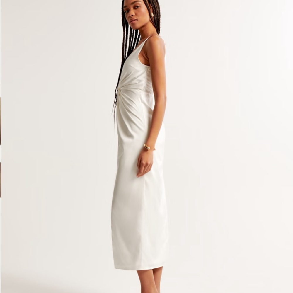 Abercrombie & Fitch White Midi Dress - Picture 4 of 7